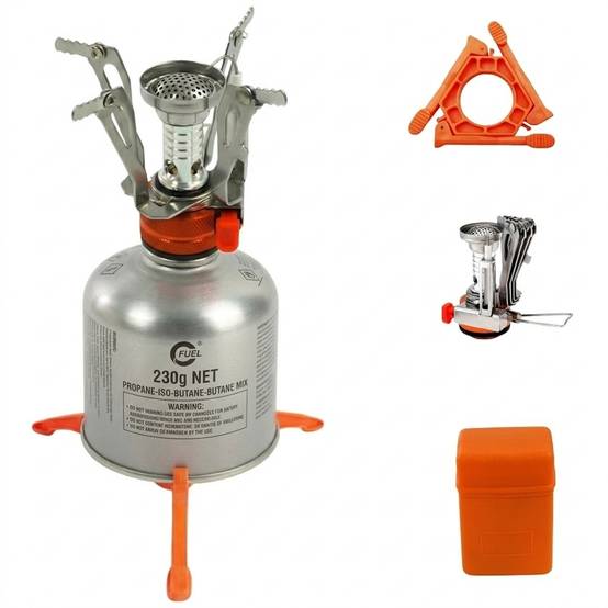 Brûleur pliable et support de cartouche plastique Trailgaz Plus pour camping et randonnée - Image 1