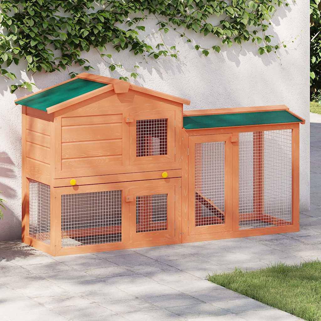 Vidaxl - Clapier large d'extérieur pour petits animaux de compagnie Bois vidaXL 170162 - Image 1