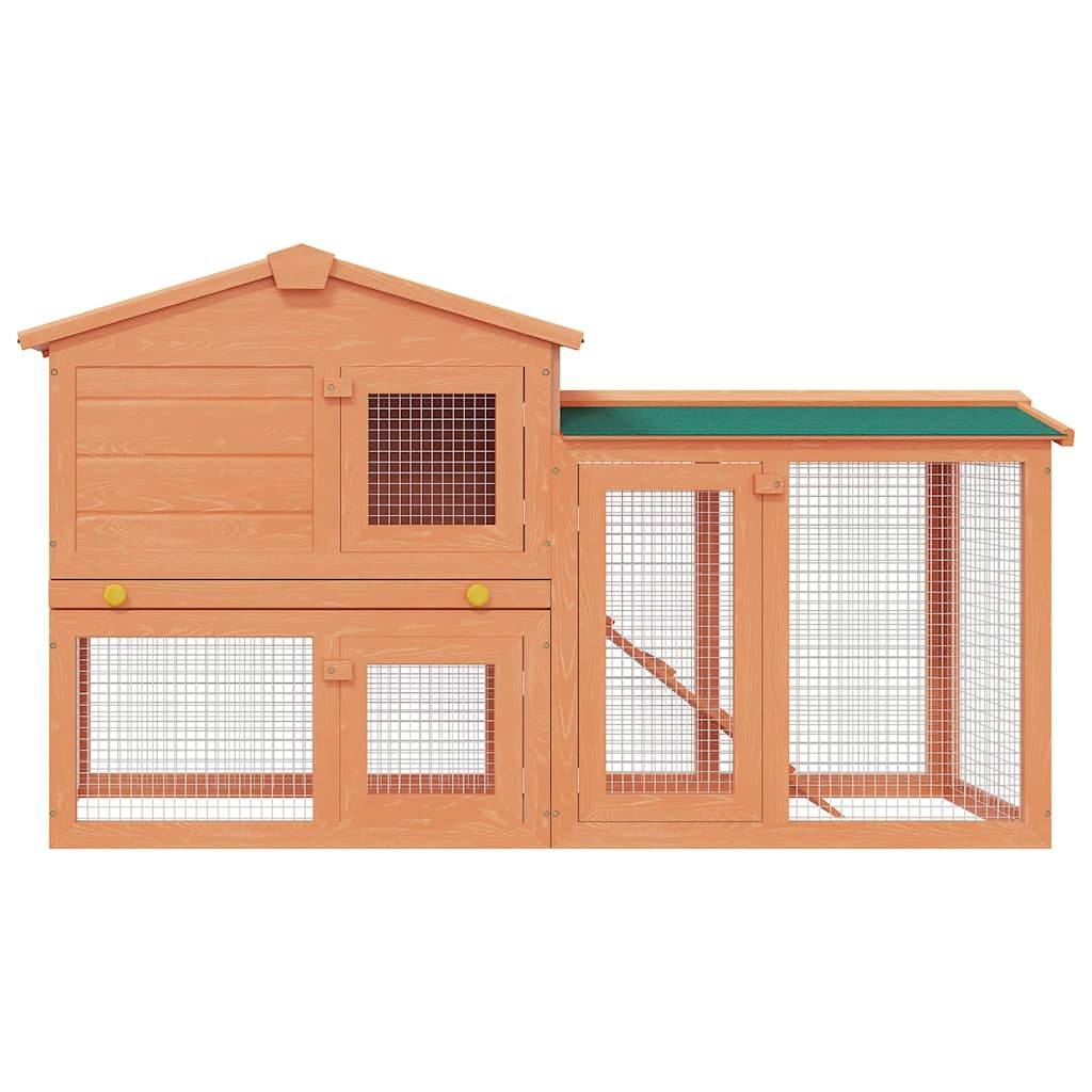 Vidaxl - Clapier large d'extérieur pour petits animaux de compagnie Bois vidaXL 170162 - Image 7