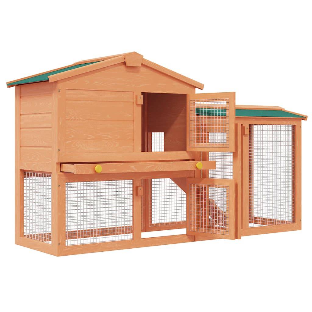 Vidaxl - Clapier large d'extérieur pour petits animaux de compagnie Bois vidaXL 170162 - Image 8
