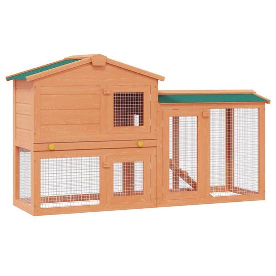Vidaxl - Clapier large d'extérieur pour petits animaux de compagnie Bois vidaXL 170162 - Image 2
