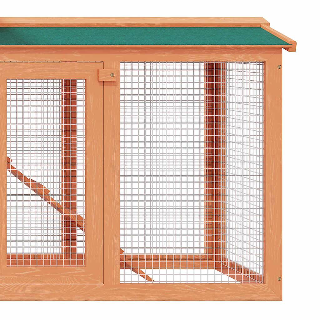 Vidaxl - Clapier large d'extérieur pour petits animaux de compagnie Bois vidaXL 170162 - Image 4