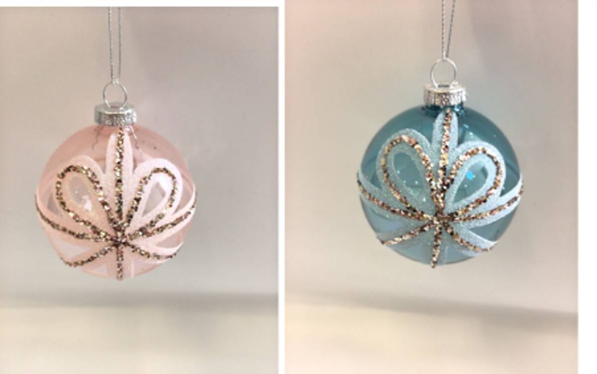 Feeric Christmas - Boule de Noël motif nœud en verre transparente D. 80 mm - Feeric Lights & Christmas - Image 2