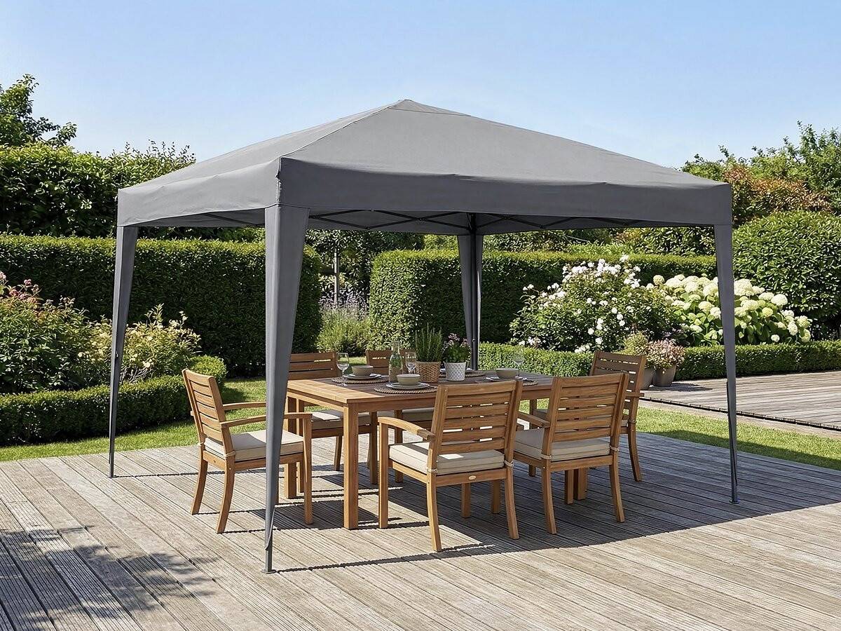 Habitat Et Jardin - Tonnelle De Jardin Pliante "svetlana 3" - 9 M² - 3 X 3 M - Gris -habitat Et Jardin - Image 2