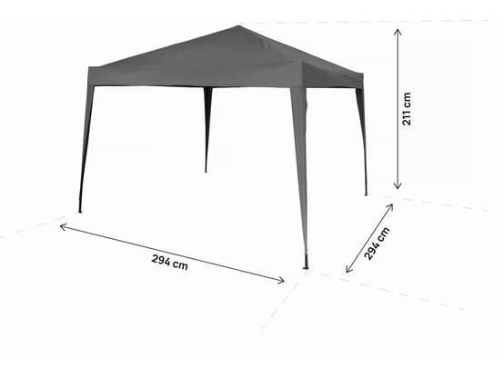 Habitat Et Jardin - Tonnelle De Jardin Pliante "svetlana 3" - 9 M² - 3 X 3 M - Gris -habitat Et Jardin - Image 4
