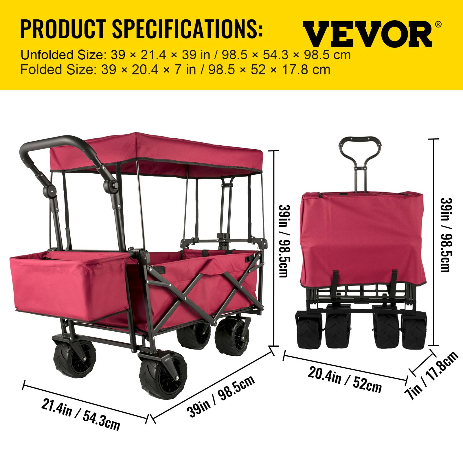 Toit Pliable Pour Chariot De Camping – 90x47x51 Cm, En Tissu Oxford 600D étanche, Pour Pique-nique Et Pêche (bleu)