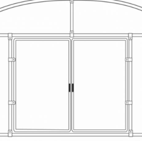 Plastidis - Abri tunnel largeur 5 m pieds droits pas à 1.50 m - Long 25.50 m, type 450µ vert/blanc, Façade Pas de façade ni de porte, Fix. So - Image 3