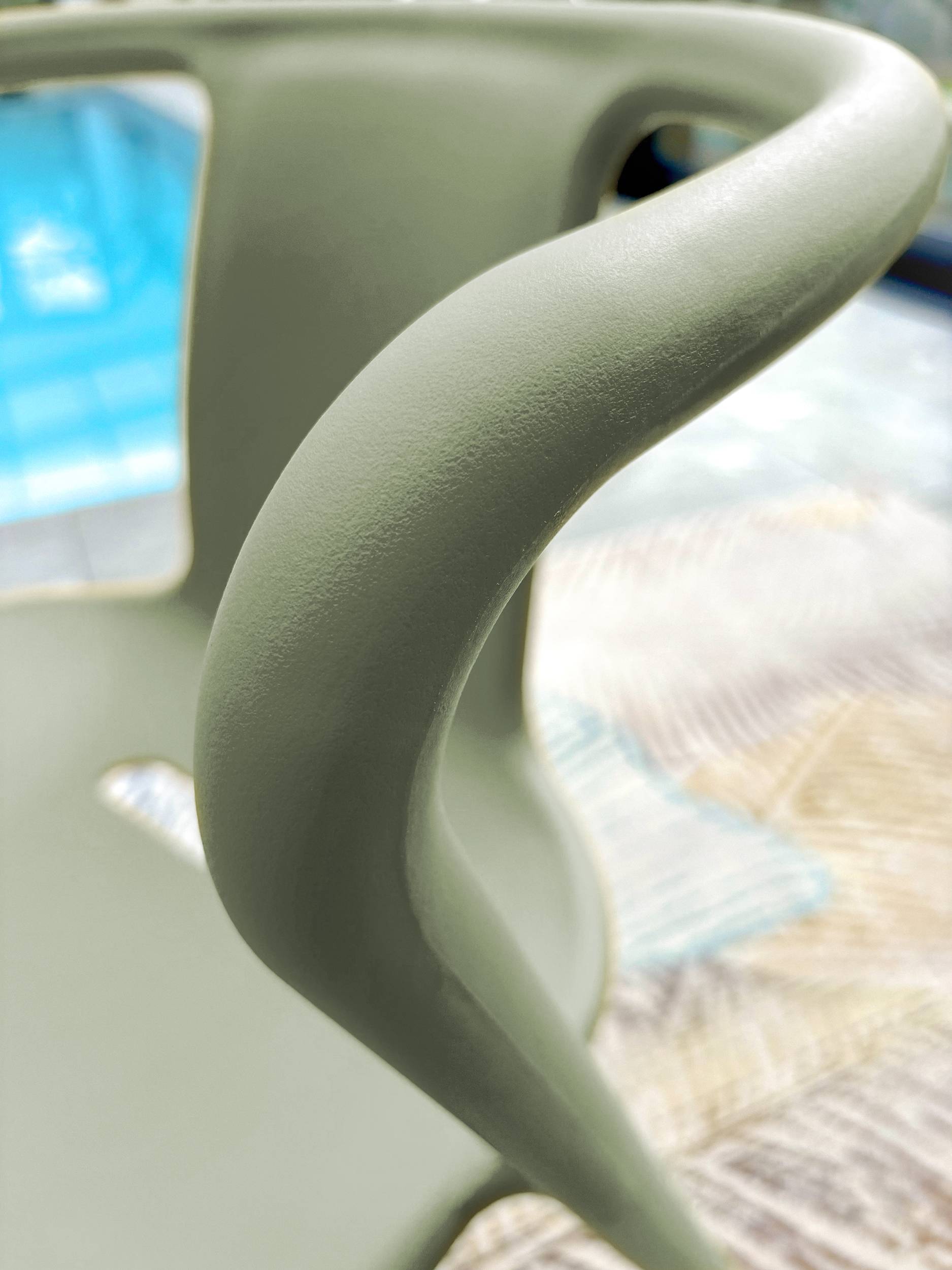 Fauteuil de jardin empilable en Polypropylène - Vert olive - DIEGO - Image 3