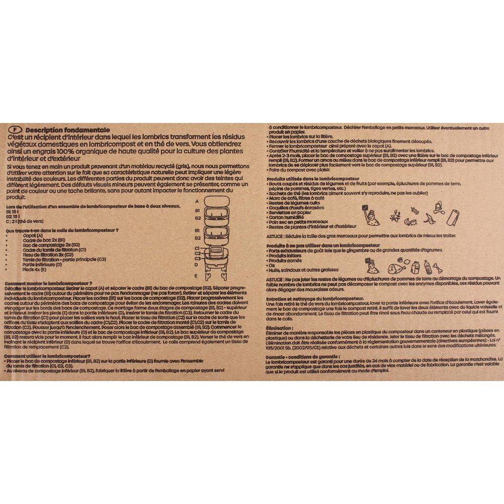 Plastia - Lombricomposteur d'intérieur 2 niveaux - Image 4