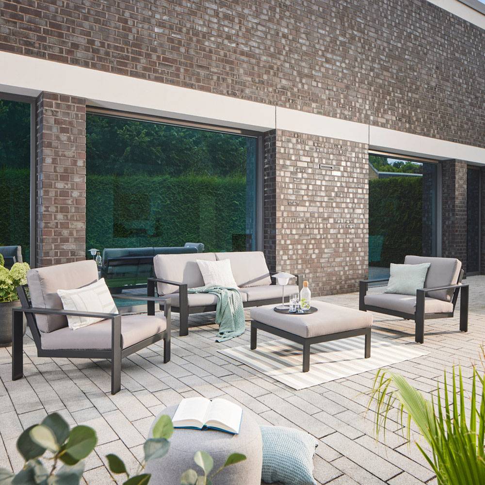 Home Deluxe - Salon de jardin aluminium HOME DELUXE RIO L - anthracite - Image 2