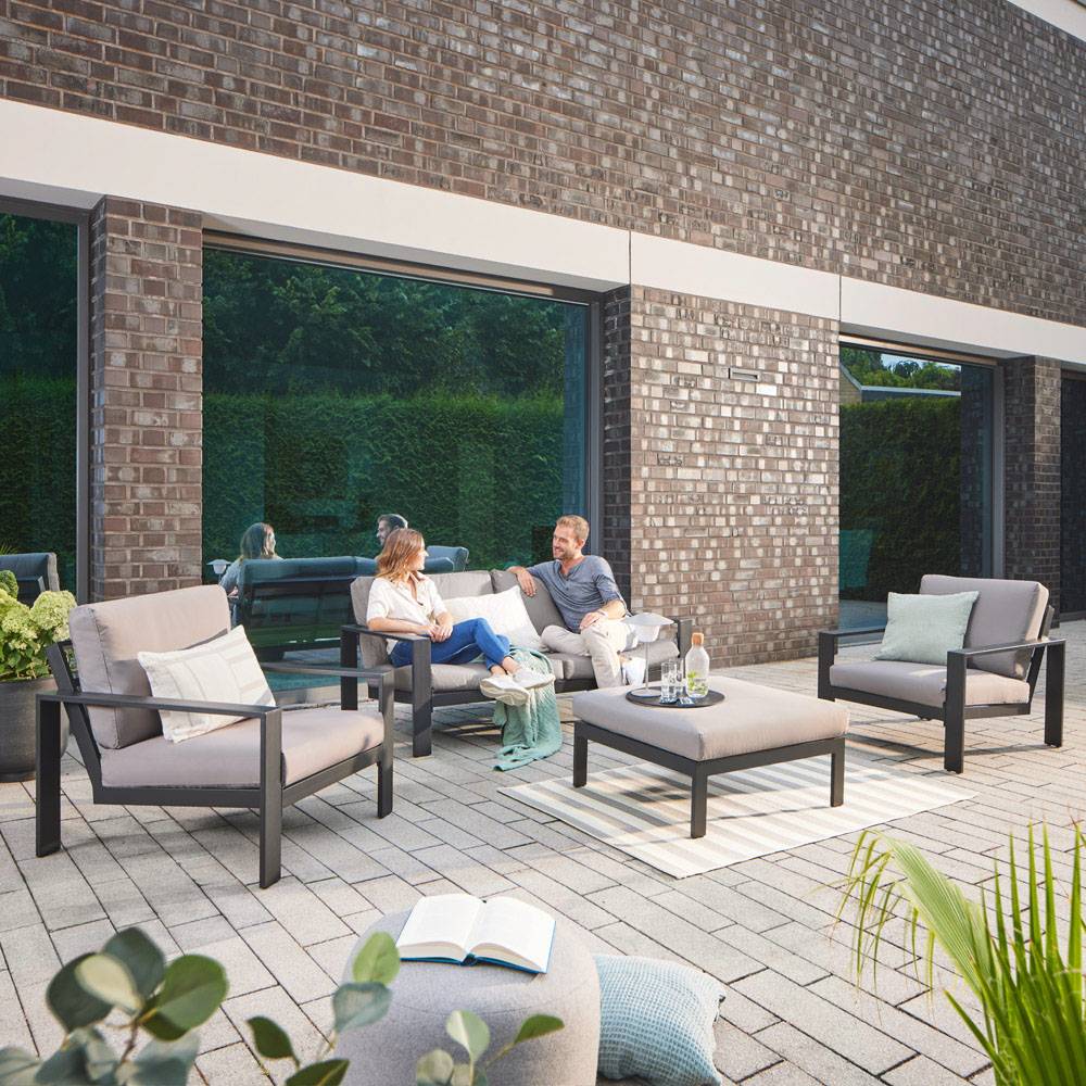 Home Deluxe - Salon de jardin aluminium HOME DELUXE RIO L - anthracite - Image 3