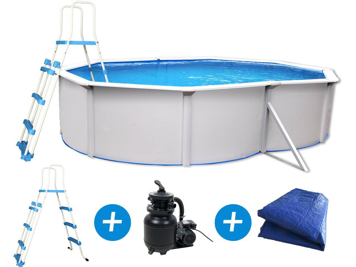 Piscine Acier "caracas" - 4.90 X 3.60 X 1.2 M -habitat Et Jardin - Image 1