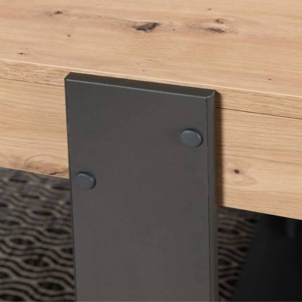 Table a manger - Rectangulaire - Panneaux de particules - Industriel - Loft - L 223,9 x P 93 x H 78,6 cm - Image 5