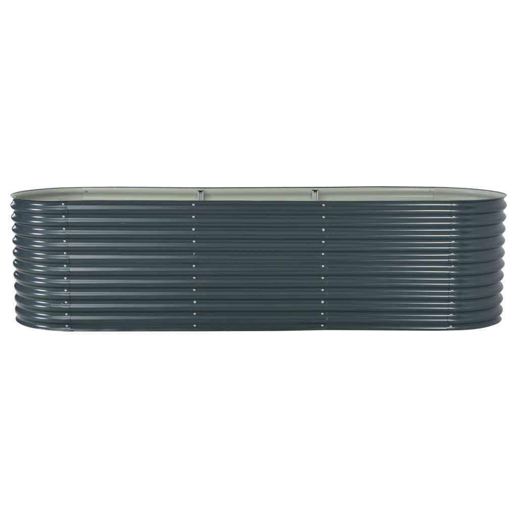Helloshop26 - Jardinière lit surélevé plantes fleurs jardin 320 x 80 x 81 cm acier galvanisé gris - Image 3