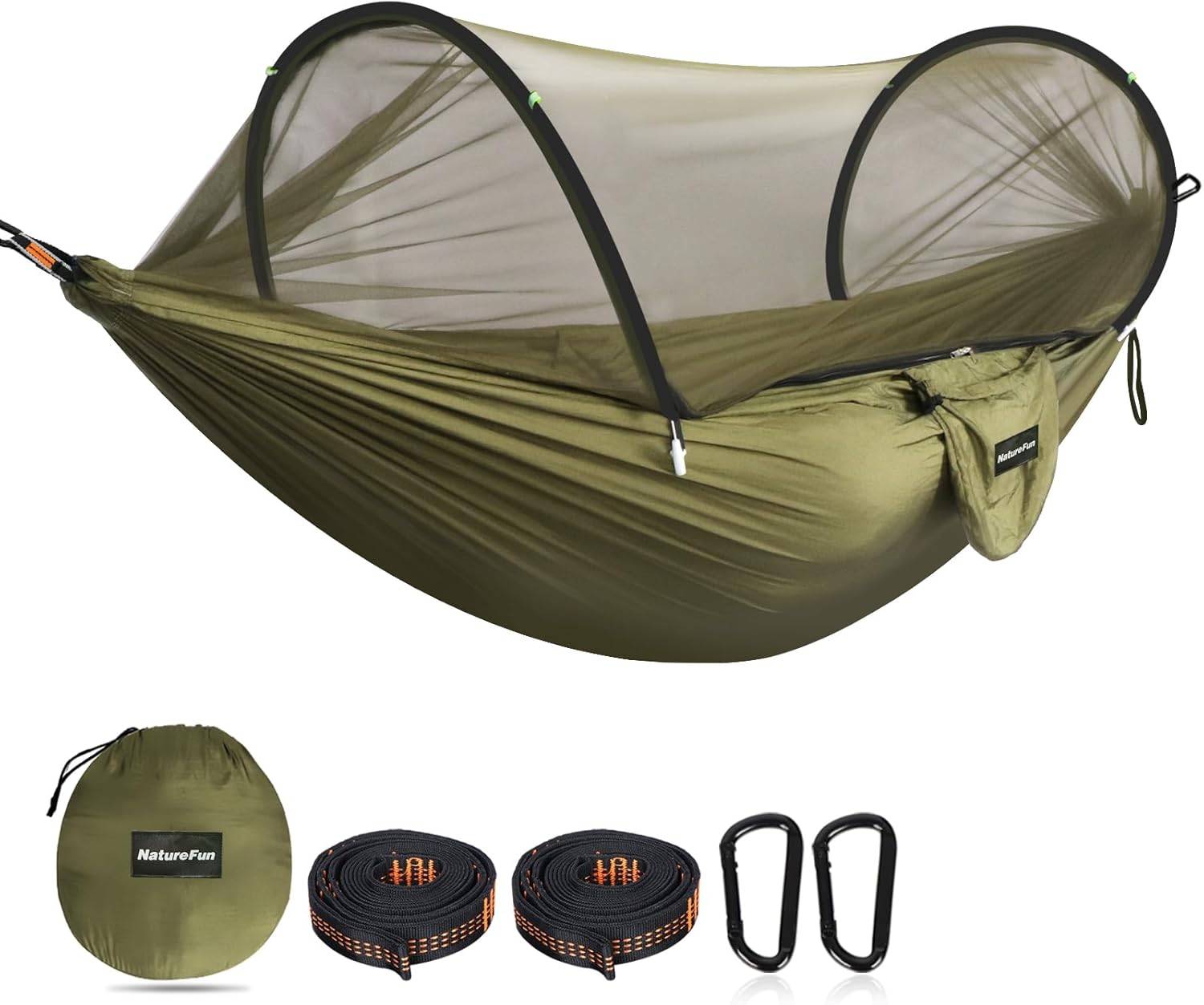Sans Marque - Hamac de camping portable en nylon vert