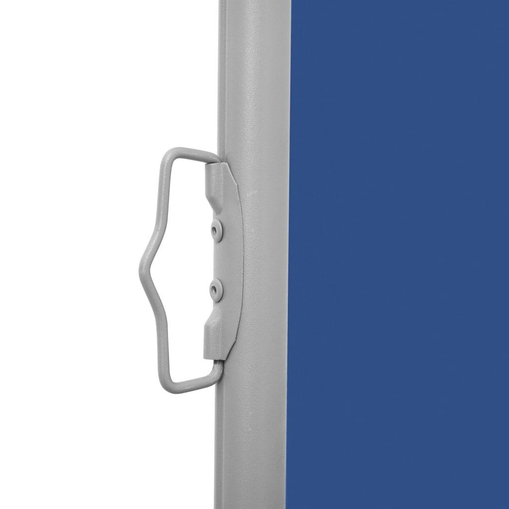 Helloshop26 - Auvent paravent store brise-vue latéral rétractable de patio jardin terrasse balcon protection visuelle écran 120 x 600 cm bleu - Image 3