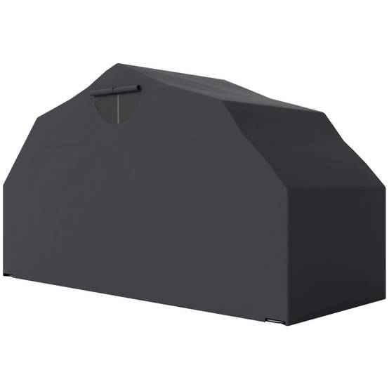 Abri moto pliable Tissu Oxford 600D extérieur imperméable et anti-UV 345x135x191cm Noir - ComfortXL Outdoor Living - Image 2