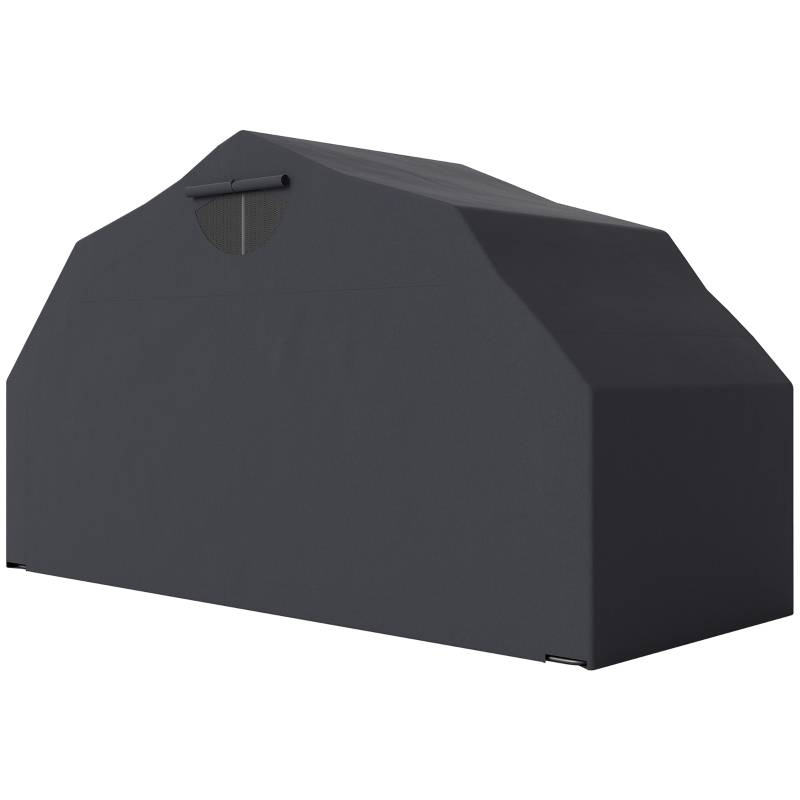 Abri moto pliable Tissu Oxford 600D extérieur imperméable et anti-UV 345x135x191cm Noir - ComfortXL Outdoor Living - Image 2