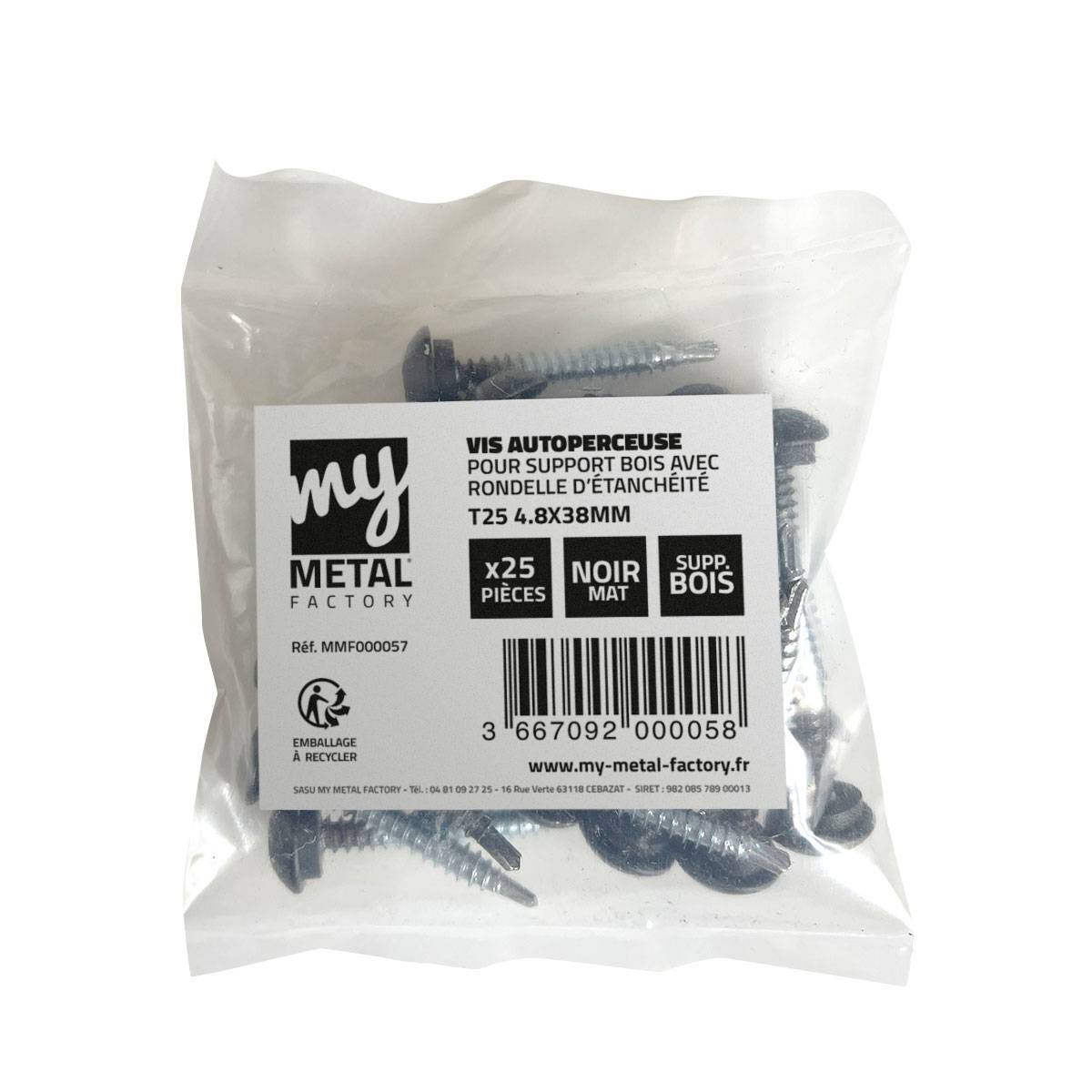 Kit de fixations MY METAL FACTORY 4.8 x 38 mm pour parement tasseau 20x20 - 57 - Image 1