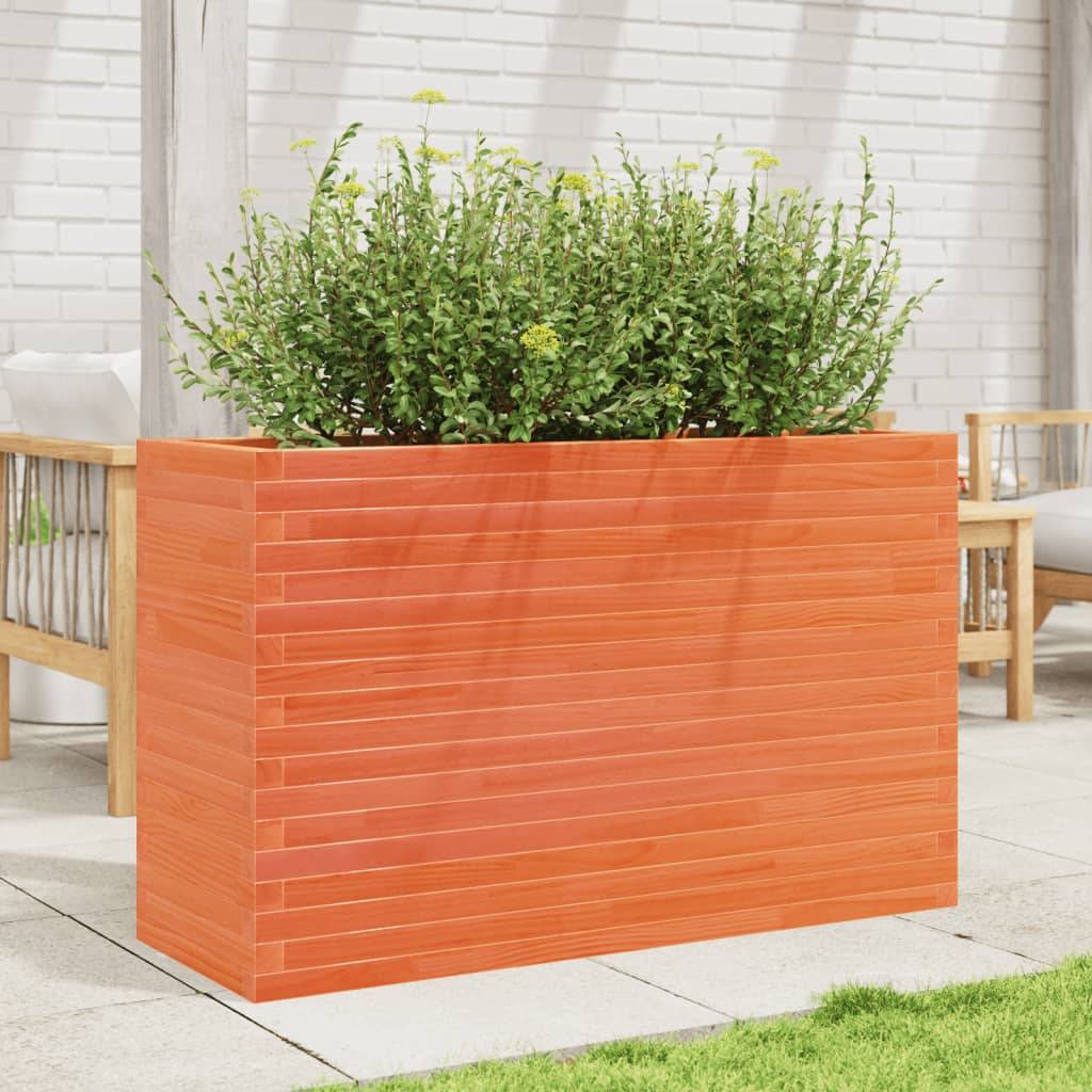 Vidaxl - Jardinière-Pot de fleur-Bac à fleurs cire marron 110x40x68,5 cm bois de pin massif - Image 3