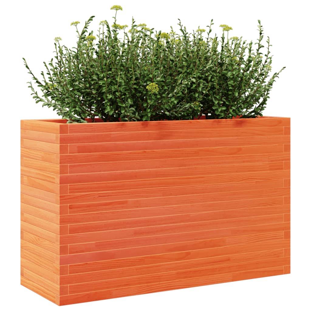 Vidaxl - Jardinière-Pot de fleur-Bac à fleurs cire marron 110x40x68,5 cm bois de pin massif - Image 8