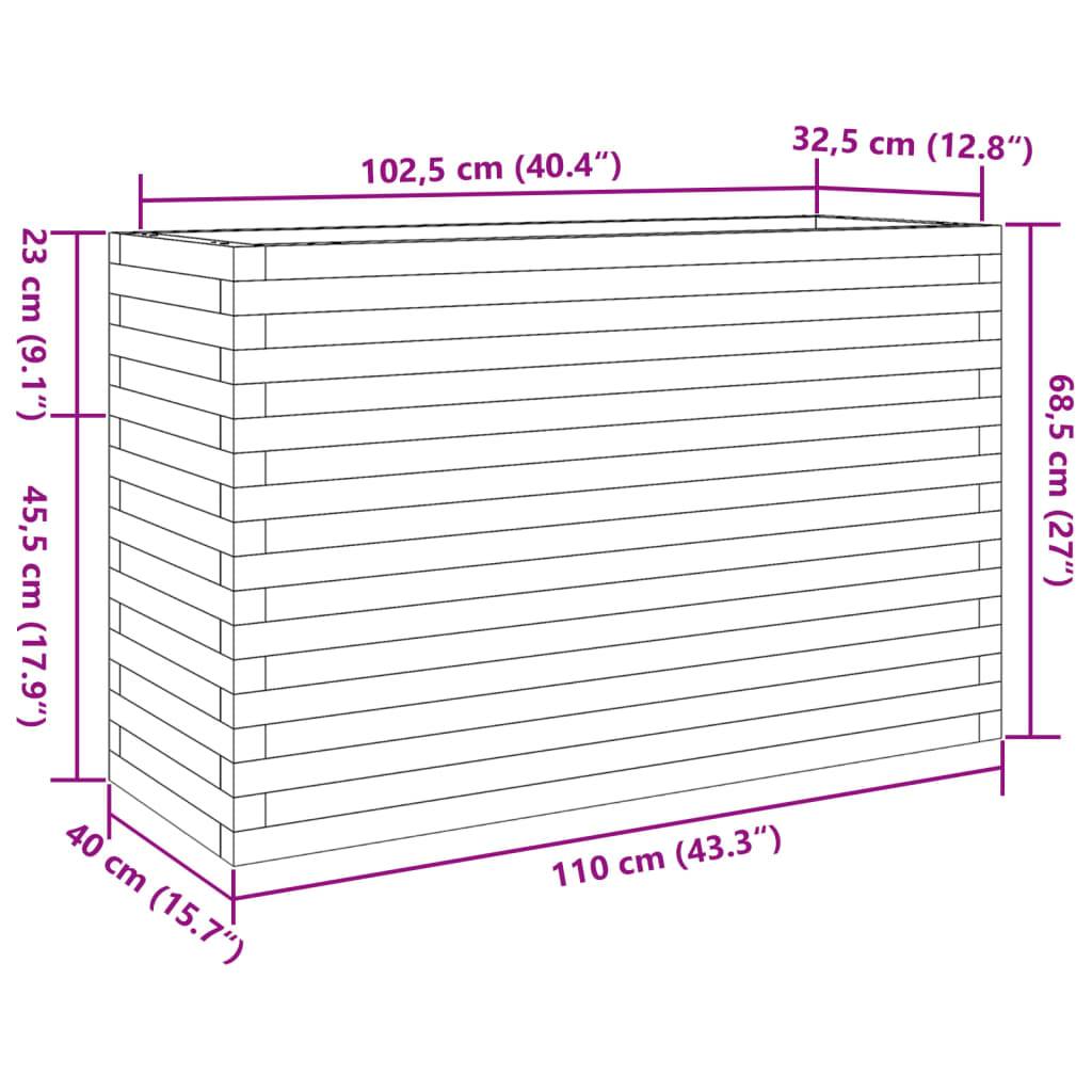 Vidaxl - Jardinière-Pot de fleur-Bac à fleurs cire marron 110x40x68,5 cm bois de pin massif - Image 10