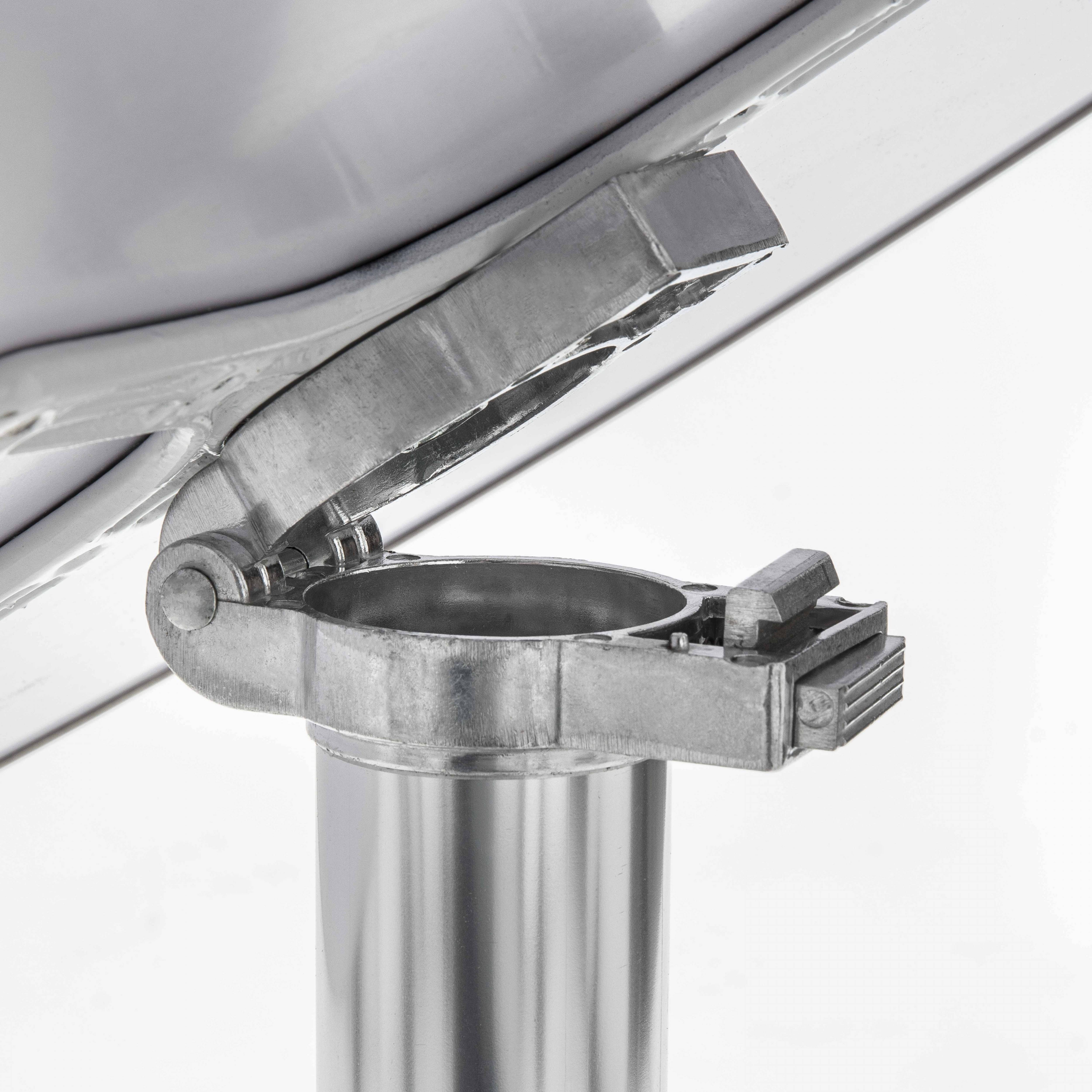 Oviala - Table ronde inclinable en inox gris Brixton - Oviala - Image 3