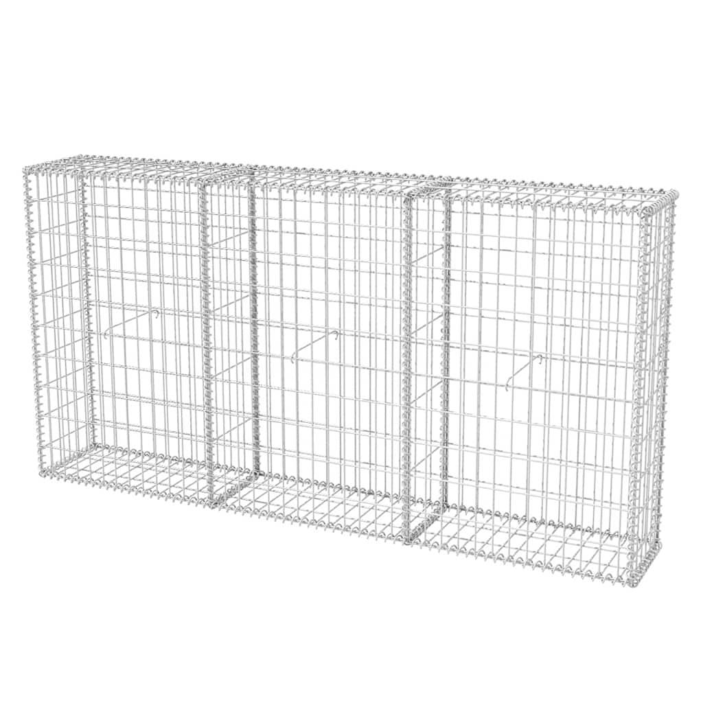 PANGIVO - Panier de gabion Acier galvanisé Argenté 200 x 30 x 100 cm - PANGIVO - Image 2