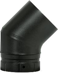 Coude à segment 45° Ø150 Noir émaillé POUJOULAT CDS 45-150 E NM - 56150922
