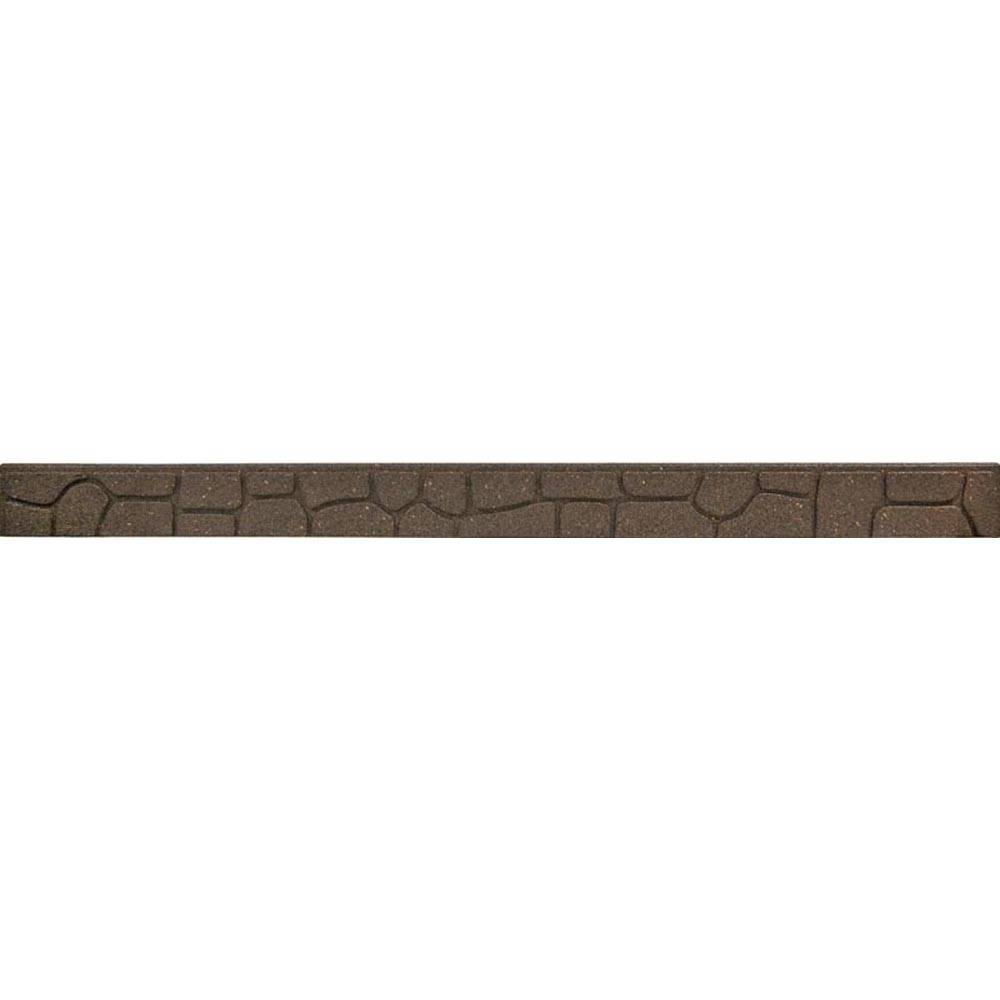 Ribimex - Bordure de jardin galet 120x2x9cm coloris terre - Image 1