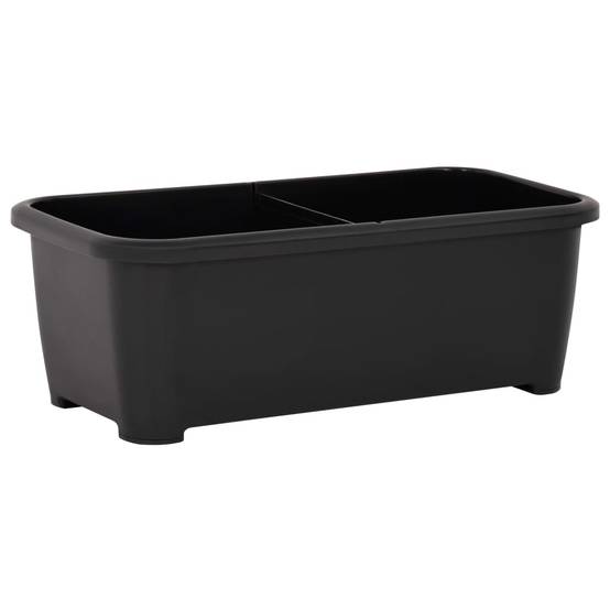 Carré potager surélevé avec serre en polypropylène pour semis et plantes Anthracite – ComfortXL Outdoor Living - Image 5