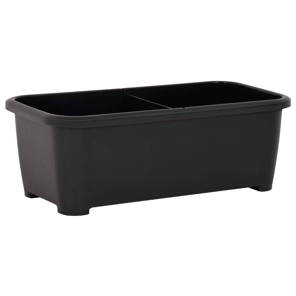 Carré potager surélevé avec serre en polypropylène pour semis et plantes Anthracite – ComfortXL Outdoor Living - Image 5