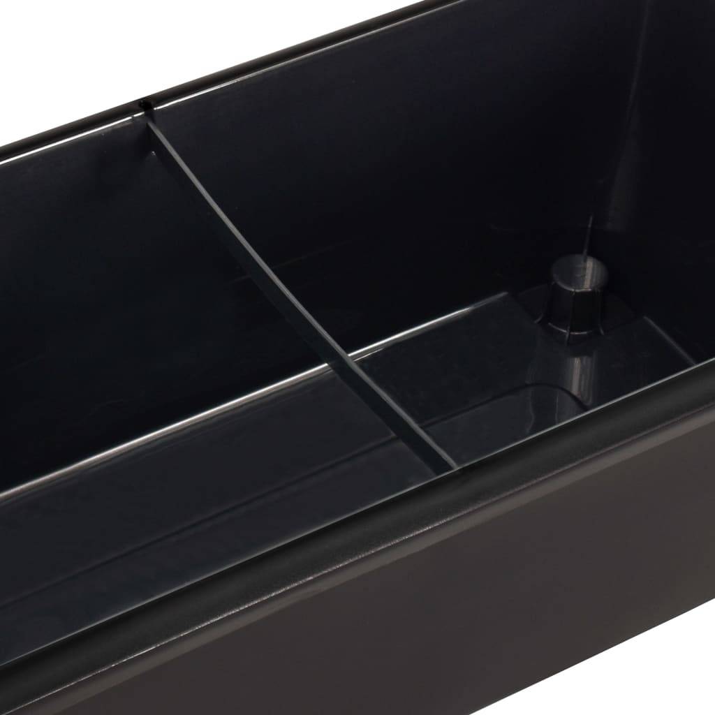 Carré potager surélevé avec serre en polypropylène pour semis et plantes Anthracite – ComfortXL Outdoor Living - Image 7