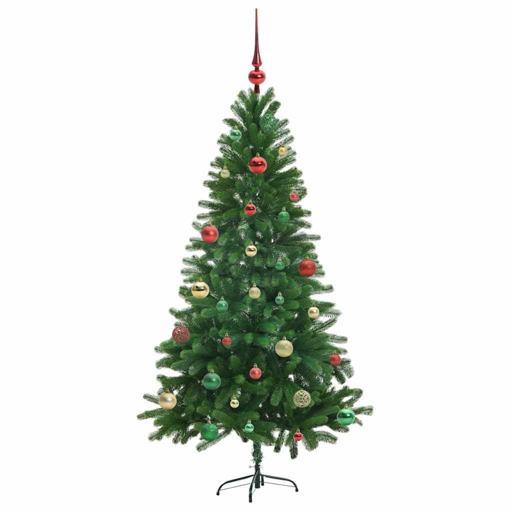 Sapin de Noël | Arbre de Noël avec 150 LED avec support Vert 150 cm PE Maison Chic - Image 6