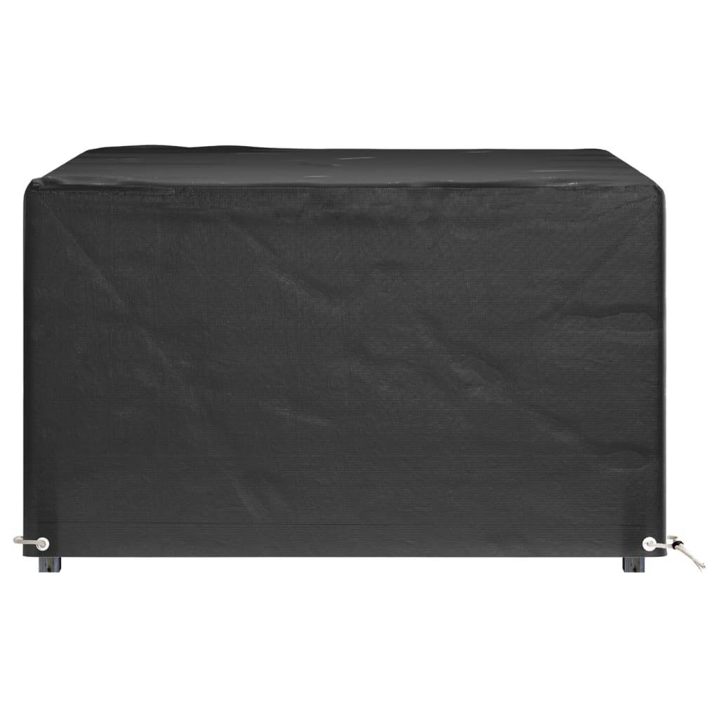 Lot de 2 Housses Carrées PE pour Table de Jardin Protection Imperméable Anti-UV Terrasse Noir 125x125x75 cm – ComfortXL Outdoor Living - Image 5