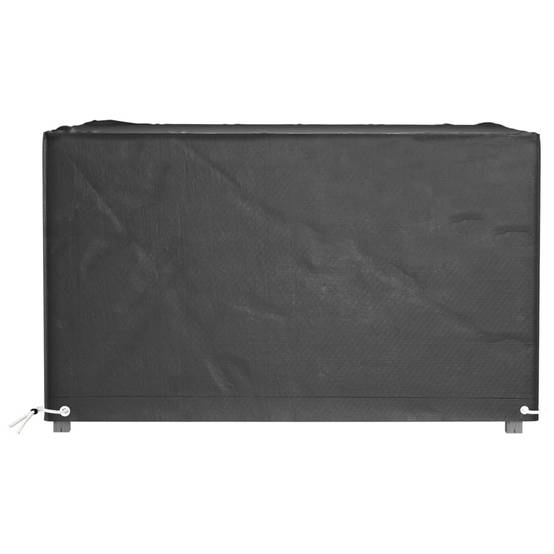 Lot de 2 Housses Carrées PE pour Table de Jardin Protection Imperméable Anti-UV Terrasse Noir 125x125x75 cm – ComfortXL Outdoor Living - Image 4