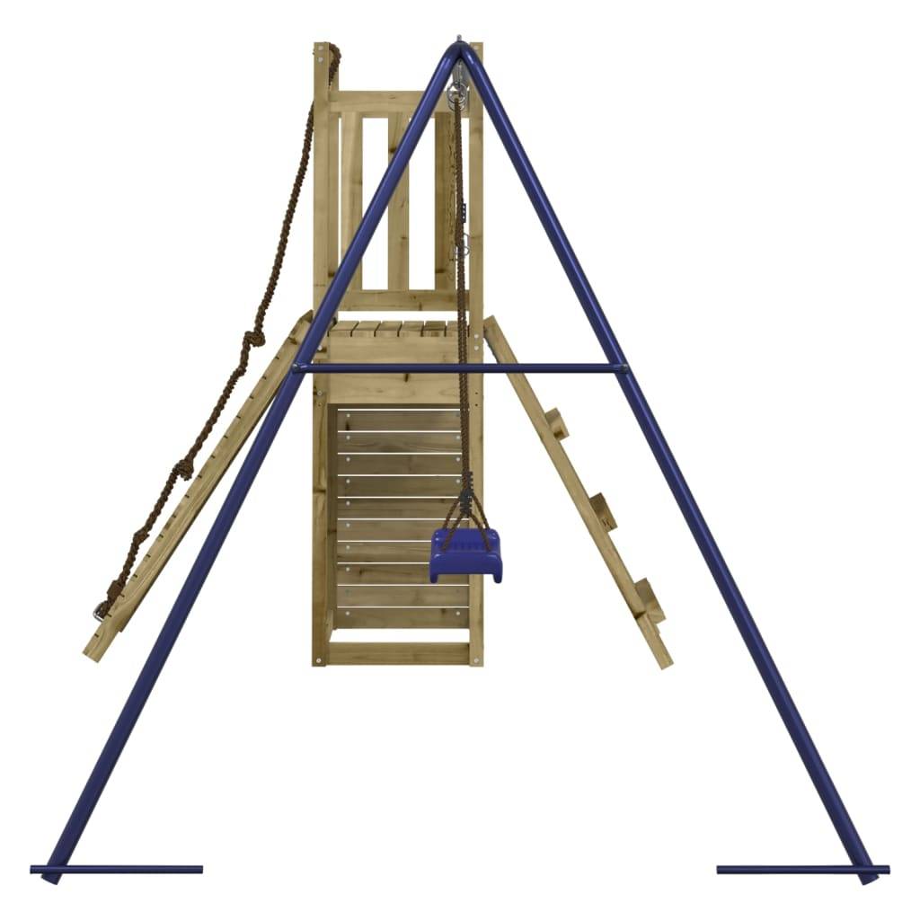 Helloshop26 - Aire de jeux d'extérieur balançoires toboggan portiques robuste jeux jardin 232 x 184 x 169 cm bois de pin imprégné - Image 3