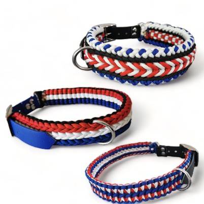 Collier artisanal paracorde "ceremonie" L pour chien, FranceCroquettes - Image 3