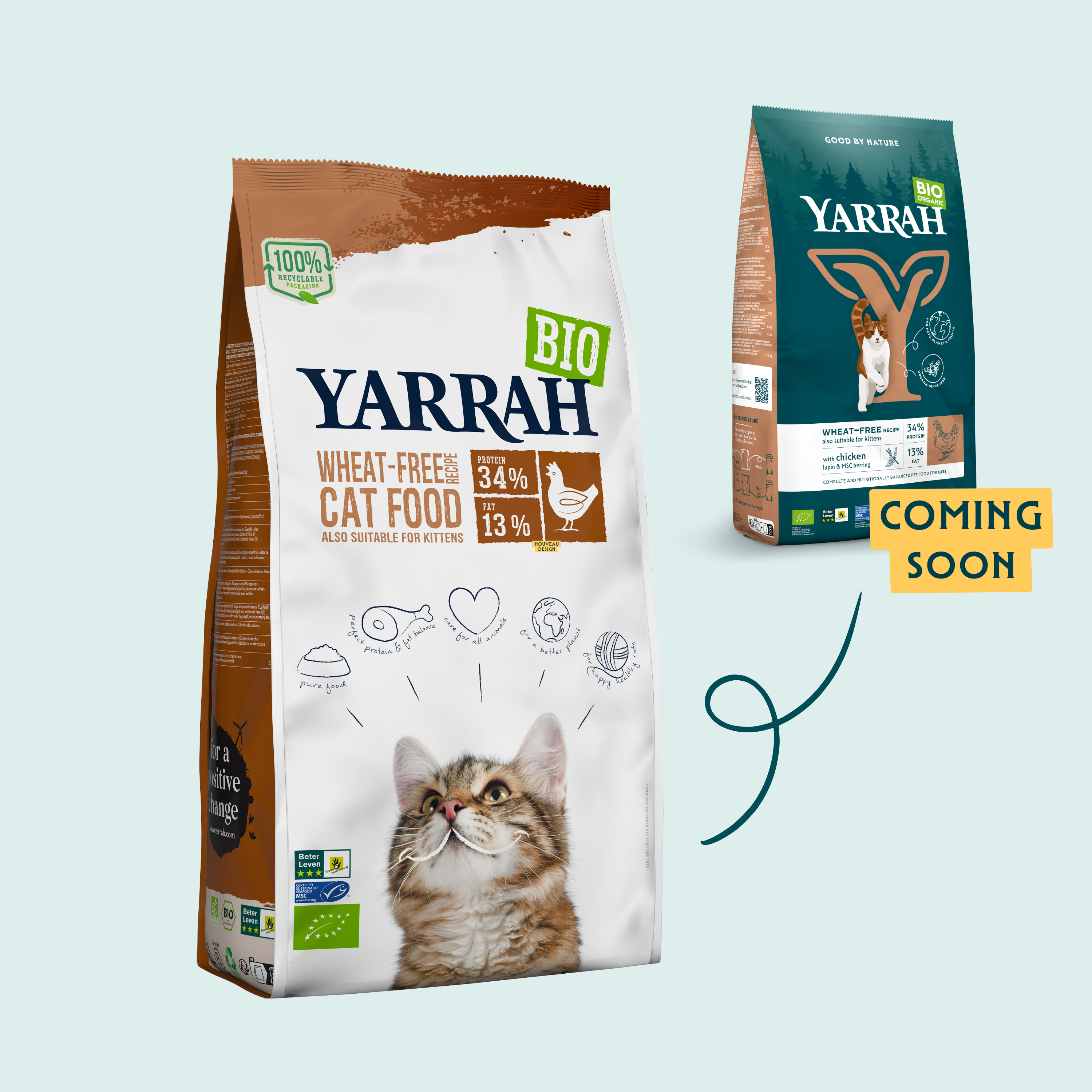 Yarrah - Croquettes Biologiques Sans Blé Poulet & Poisson pour Chat et Chaton - Image 3