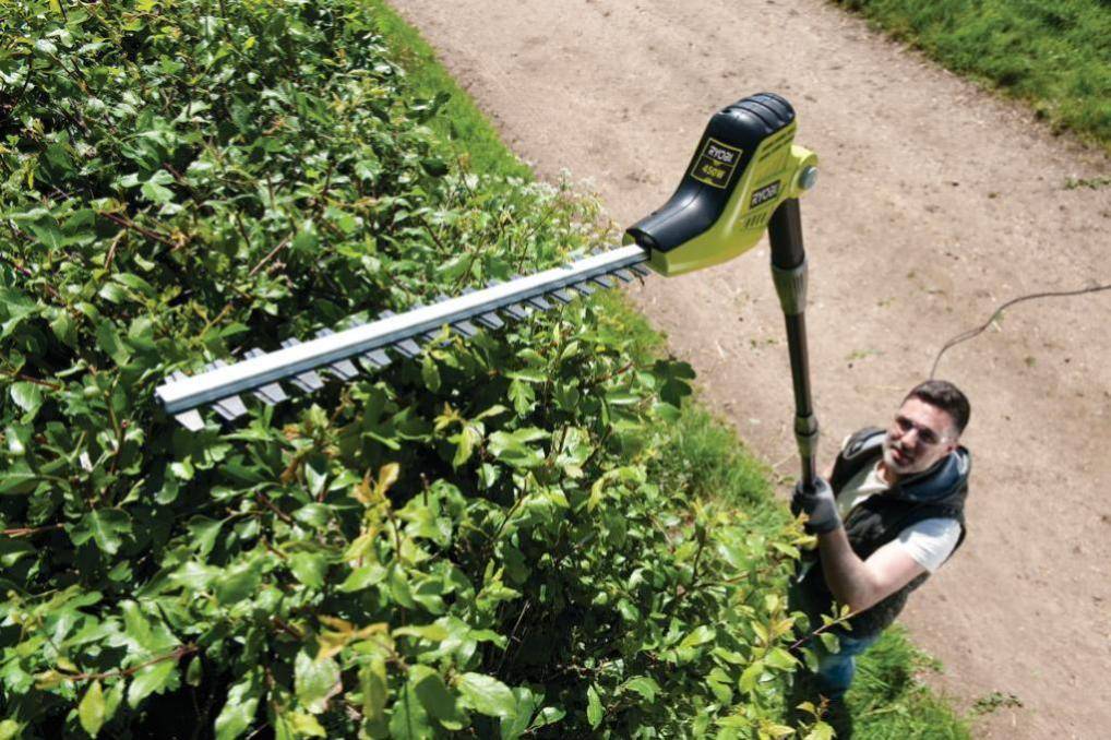 RYOBI - Taille-haies sur perche 450 W - lames 45 cm - écartement 20 mm - tube d'extension 65 cm fourni - RPT4545E - Image 5