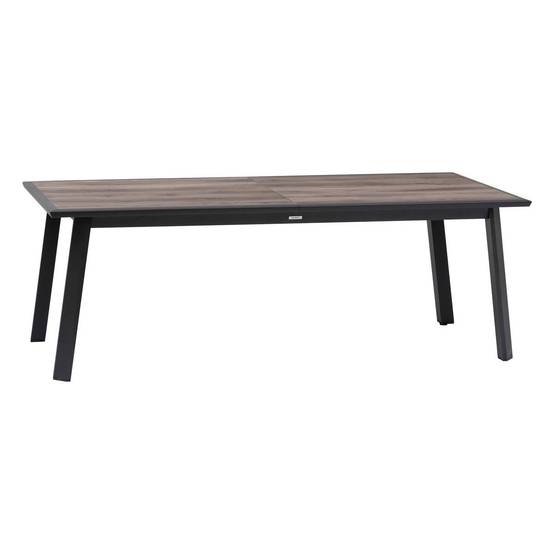 Hesperide - Table de jardin extensible "Pavane" graphite & pécan 12 places en aluminium traité époxy Hespéride - Image 2