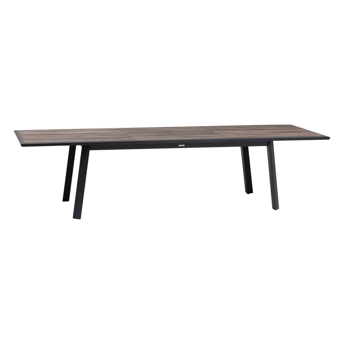 Hesperide - Table de jardin extensible "Pavane" graphite & pécan 12 places en aluminium traité époxy Hespéride - Image 3