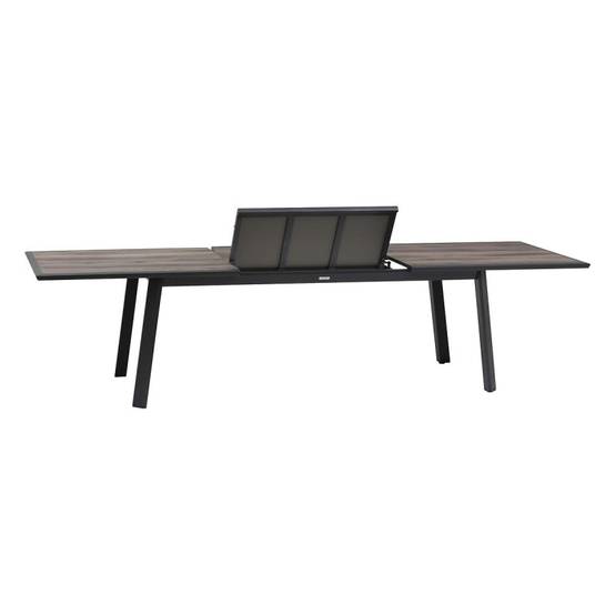 Hesperide - Table de jardin extensible "Pavane" graphite & pécan 12 places en aluminium traité époxy Hespéride - Image 5