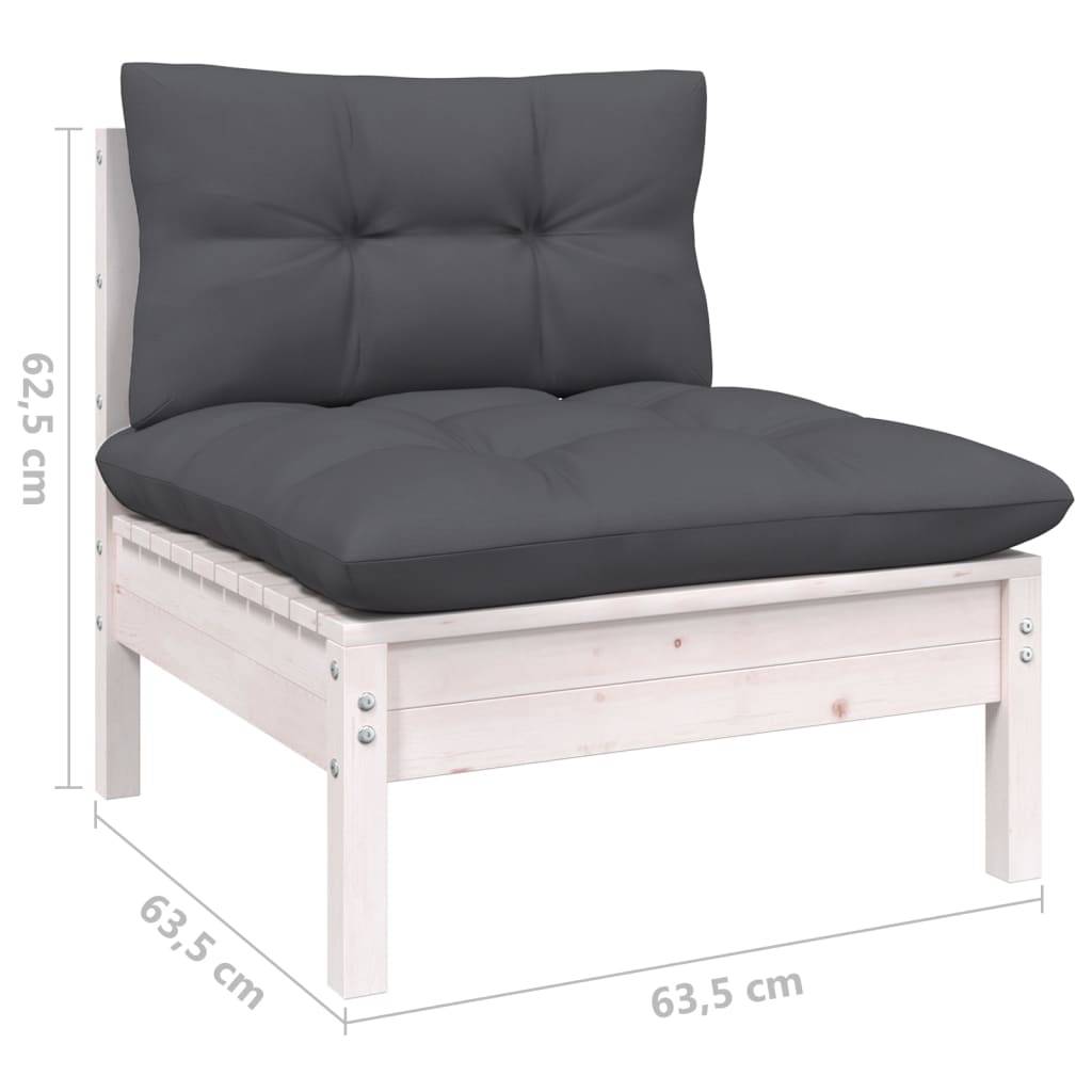 Prolenta Premium - Banc de jardin Blanc 64 X 64 cm - Prolenta Premium - Image 6