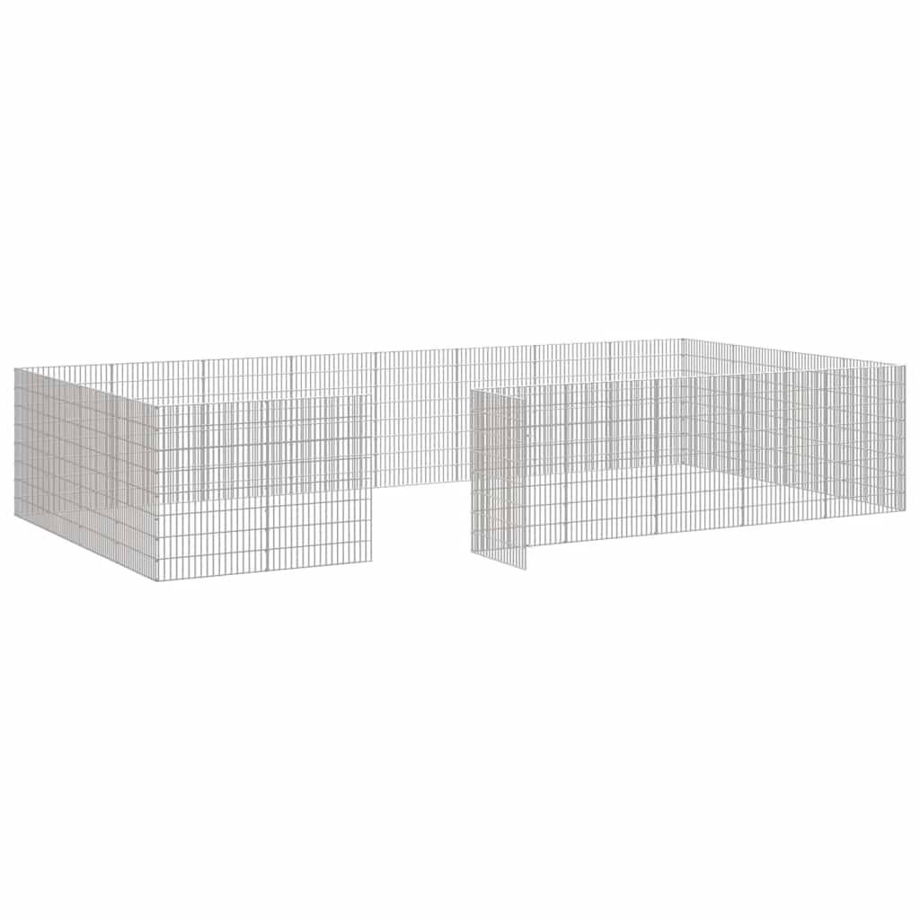 Vidaxl - Enclos pour animaux en liberté 24panneaux 54x80cm fer galvanisé vidaXL 3321347 - Image 7