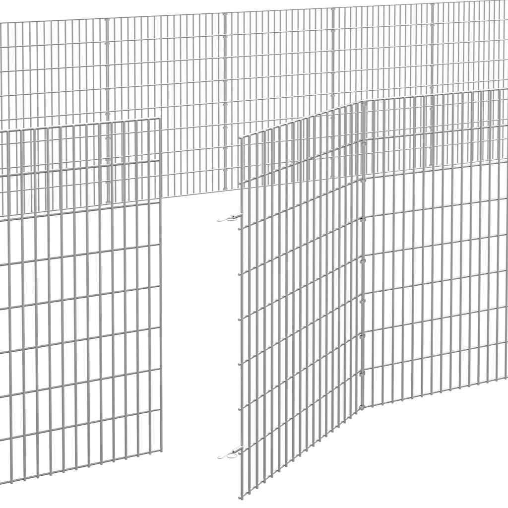 Vidaxl - Enclos pour animaux en liberté 24panneaux 54x80cm fer galvanisé vidaXL 3321347 - Image 4