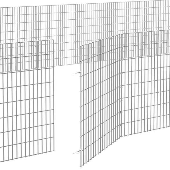 Vidaxl - Enclos pour animaux en liberté 24panneaux 54x80cm fer galvanisé vidaXL 3321347 - Image 8