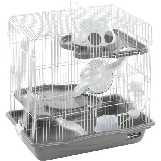 Flamingo - Cage pour Hamster Binky grise 45 x 30 x 44.5 cm - Image 1