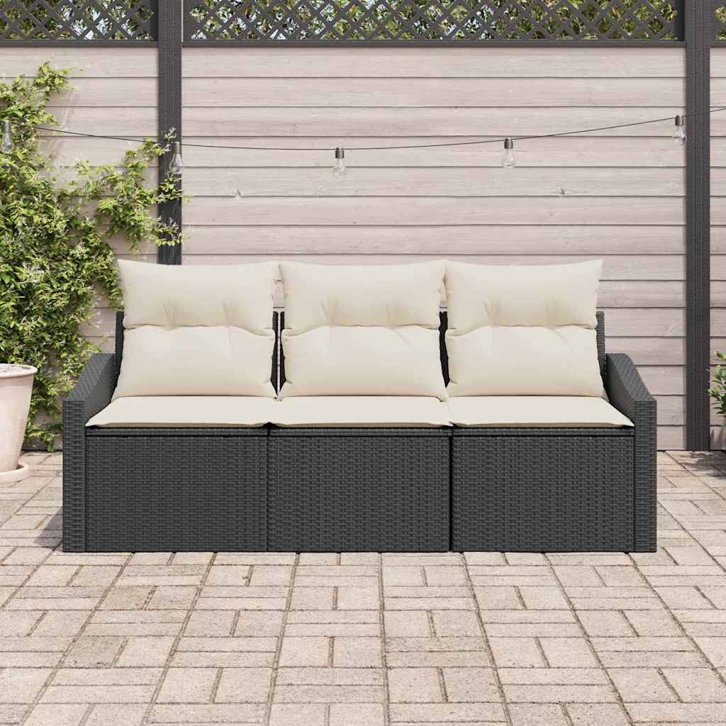 ComfortXL - Petit salon de jardin 3 places en résine tressée modulable pour balcon ou terrasse Noir – ComfortXL Outdoor Living - Image 3