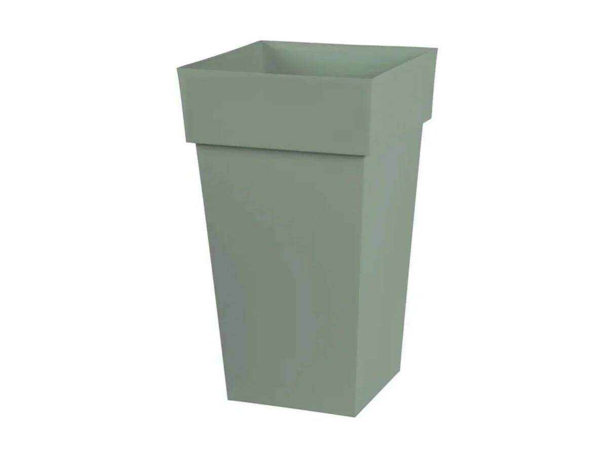 Eda - Pot de fleur carré Toscane 43 x H.80 cm - Vert laurier - Eda - Image 1